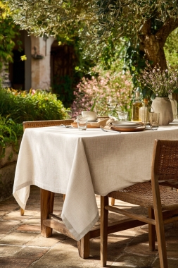 KREMOWY OBRUS NA WYMIAR 140 CM NATURAL 20