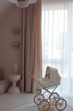 PUDROWO RÓŻOWA ZASŁONA NA WYMIAR ZEN 9116