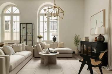 WEŁNIANY DYWAN CALISIA M GRID PRIME HOUSE LOVES - PIASKOWY