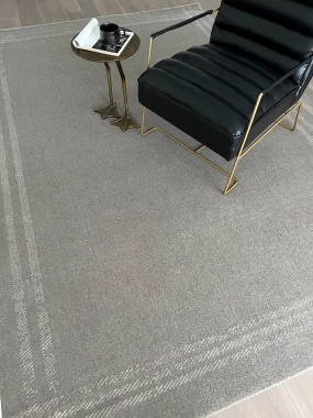 WEŁNIANY DYWAN CALISIA M GRID RIM HOUSE LOVES - ANTRACYT