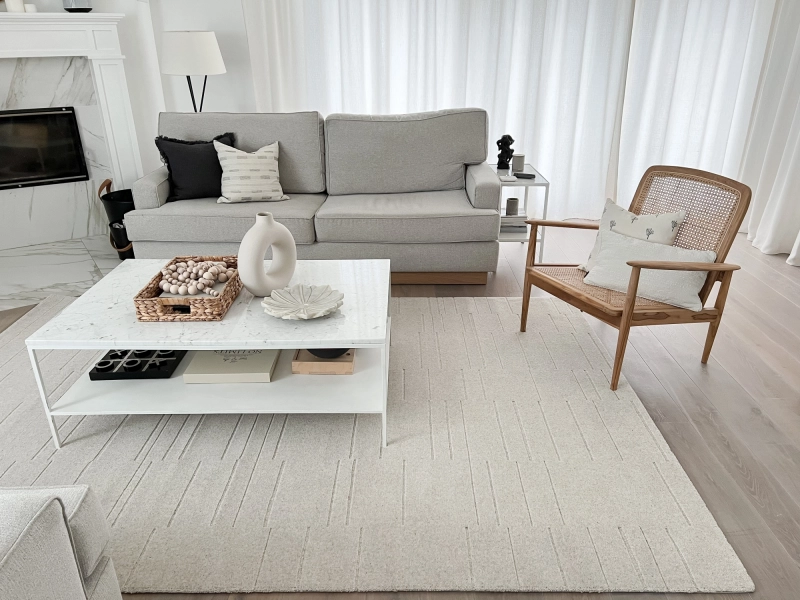 WEŁNIANY DYWAN NOBLE SHIFT HOUSE LOVES - JASNY SZARY